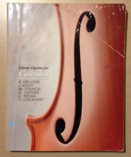 Imagen de archivo de Linear Algebra for Calculus a la venta por Front Cover Books