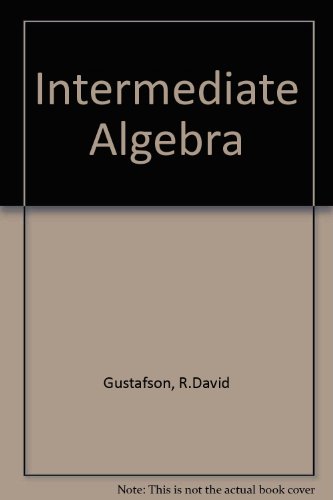 Intermediate algebra (9780534164645) by Gustafson, R. David