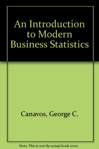 Stock image for An Introduction to Modern Business Statistics for sale by WorldofBooks