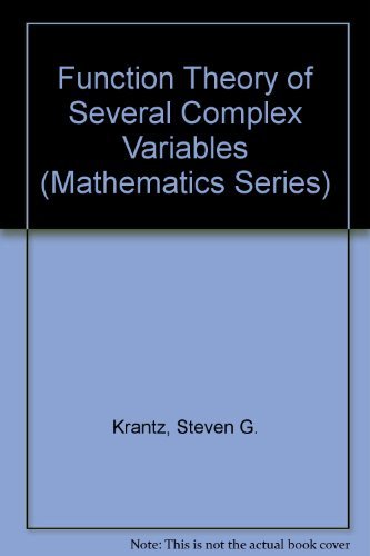 Beispielbild fr Function Theory of Several Complex Variables (Wadsworth & Brooks/Cole Mathematics Series). zum Verkauf von Antiquariat Bernhardt