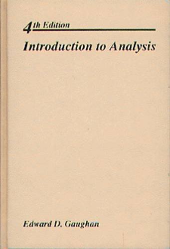 9780534173586: Introduction to Analysis