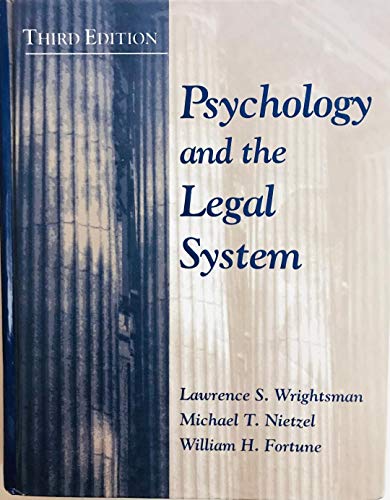 Beispielbild fr Psychology and the Legal System zum Verkauf von Better World Books