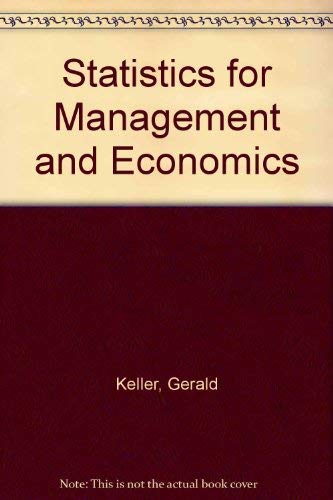 Stock image for Statistics for Management and Economics for sale by Wonder Book
