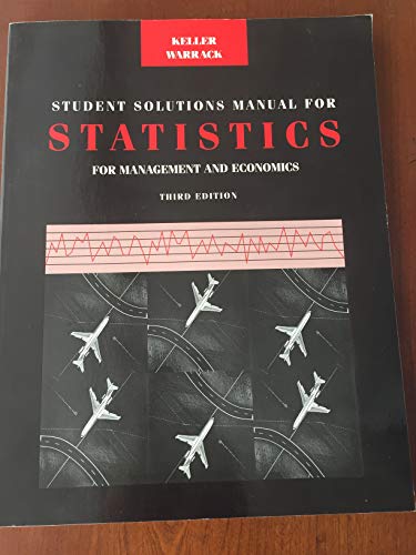 9780534177775: Statistics for Management and Economics: Students' Solution Manual to 3r.e