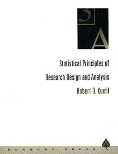 Imagen de archivo de Statistical Principles of Research Design and Analysis (Statistics) a la venta por World of Books (was SecondSale)
