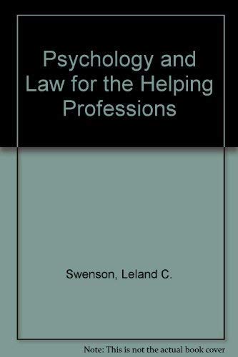 9780534188467: Psychology and Law for the Helping Professions