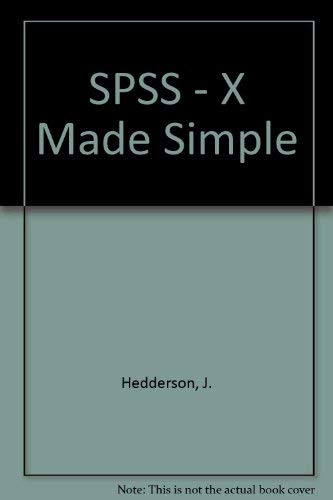 Spss Made Simple (9780534199920) by Hedderson, John; Fisher, Melinda