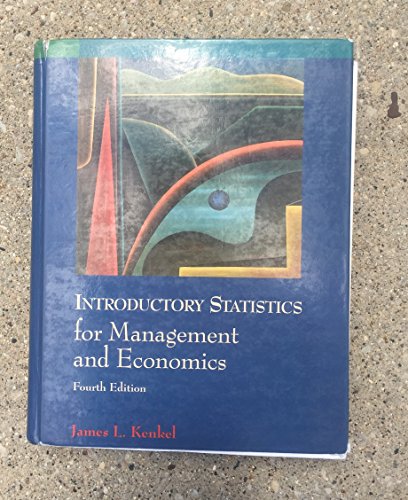 Imagen de archivo de Introductory Statistics for Management and Economics a la venta por BookHolders