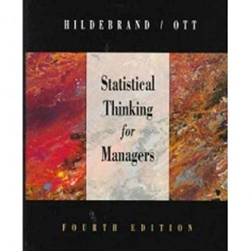 Beispielbild fr Statistical Thinking for Managers zum Verkauf von Better World Books: West