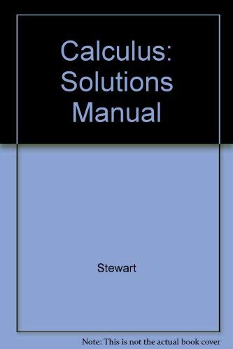 Beispielbild fr Calculus: Solutions Manual zum Verkauf von Hawking Books