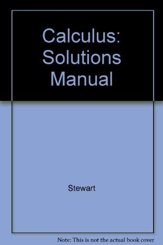 Imagen de archivo de Calculus: Solutions Manual a la venta por Hawking Books