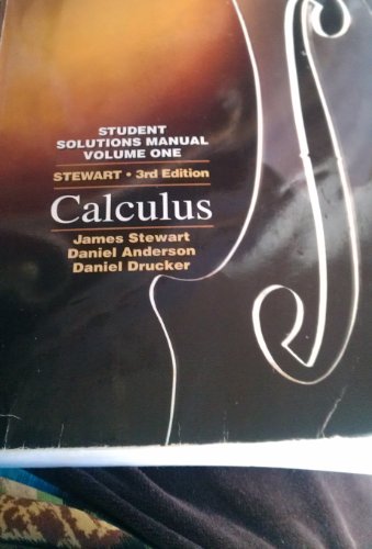 Imagen de archivo de Student Solutions Manual Single Variable Calculus a la venta por Better World Books: West