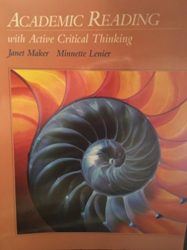 Imagen de archivo de Academic Reading with Active Critical Thinking a la venta por Better World Books