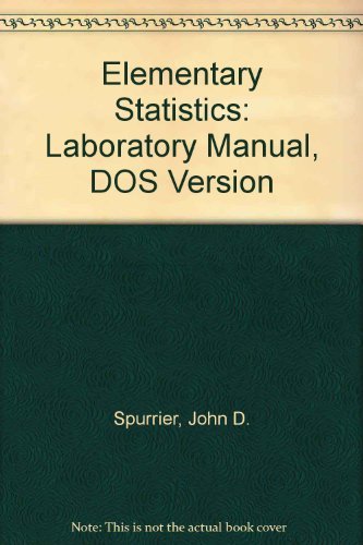 Stock image for Elementary Statistics Laboratory Manual, DOS Version for sale by HPB-Red