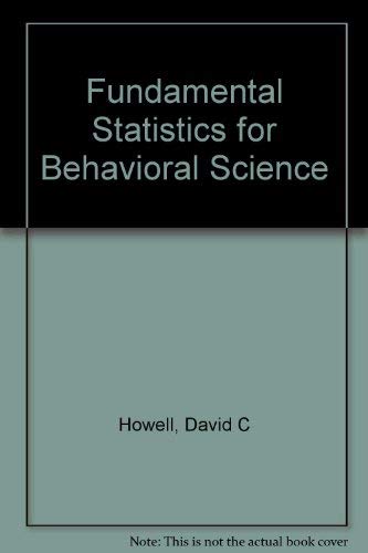 9780534239800: Fundamental Statistics for the Behavioral Sciences