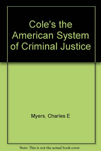 Stock image for American System of Criminal Justice for sale by Hawking Books
