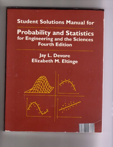 Imagen de archivo de Probability and Statistics for Engineering and the Sciences (Student Solutions Manual) a la venta por The Maryland Book Bank