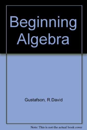 Imagen de archivo de Beginning Algebra (Mathematics) a la venta por HPB-Red