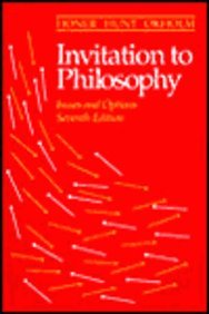 Imagen de archivo de Invitation to Philosophy : Issues and Options a la venta por Better World Books