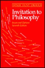 Stock image for Invitation to Philosophy : Issues and Options for sale by Better World Books