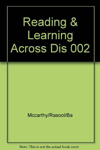 Reading and Learning Across the Disciplines (9780534257224) by Mary Jane McCarthy