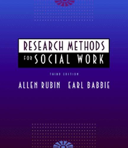 Imagen de archivo de Research Methods for Social Work a la venta por Better World Books