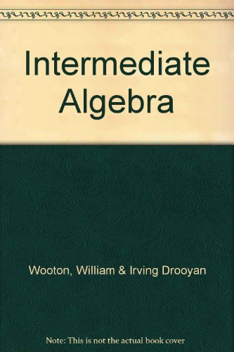 Stock image for Intermediate Algebra for sale by GridFreed