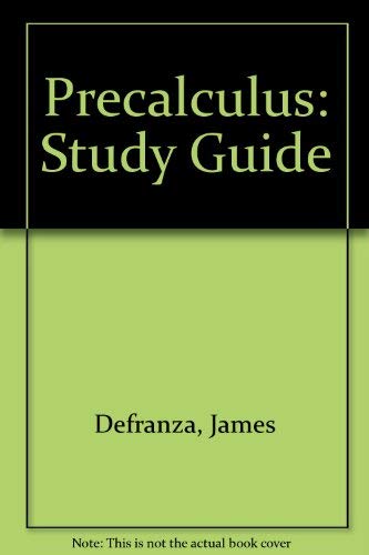 Imagen de archivo de Study Guide for Precalculus a la venta por BookMarx Bookstore