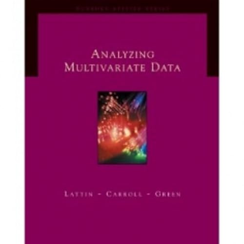 Beispielbild fr Analyzing Multivariate Data (with CD-ROM) (Duxbury Applied Series) zum Verkauf von BooksRun