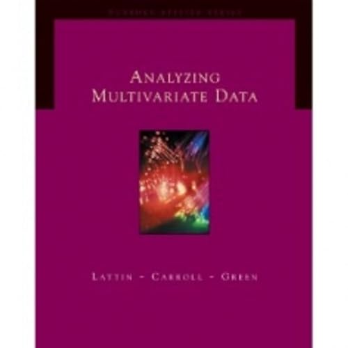 Stock image for Analyzing Multivariate Data (with CD-ROM) (Duxbury Applied Series) for sale by BooksRun