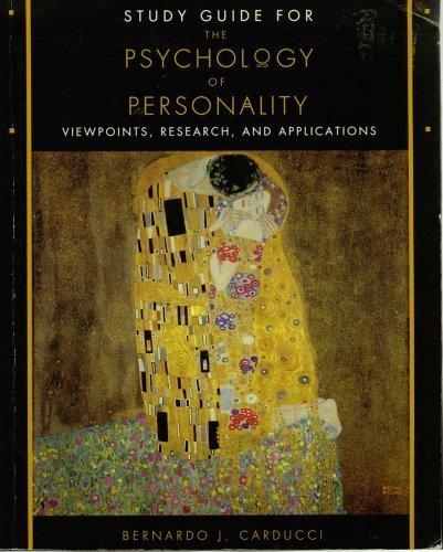 Imagen de archivo de Study Guide for the Psychology of Personality: Viewpoints, Research, and Applications a la venta por HPB-Red