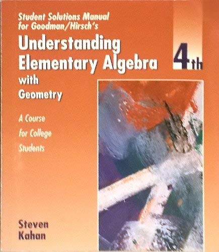 9780534355029: Under Elemntry Algebra Ssm/Sg
