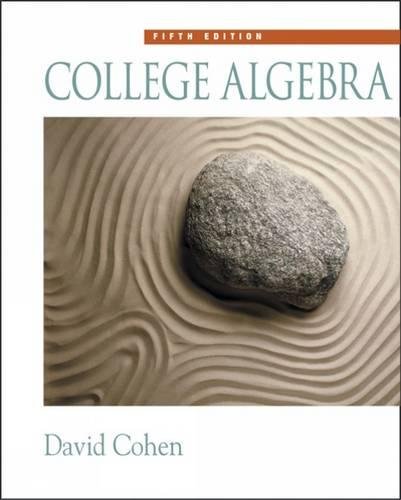 Beispielbild fr College Algebra (with CD-ROM, Make the Grade, and InfoTrac) (Available Titles CengageNOW) zum Verkauf von Blue Vase Books