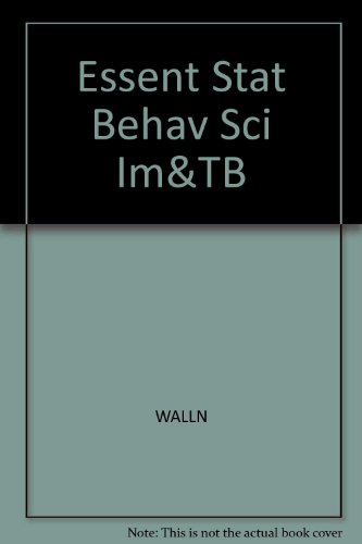 9780534358051: Essent Stat Behav Sci Im&TB