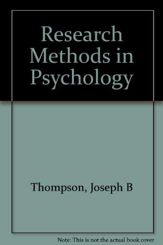 Imagen de archivo de Research Methods in Psychology a la venta por Better World Books