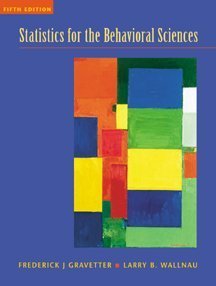 Imagen de archivo de Statistics for the Behavioral Sciences a la venta por Better World Books