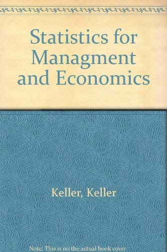 Stock image for Statistics for Managment and Economics for sale by HPB-Diamond