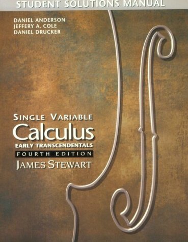 9780534363017: Student Solutions Manual for Stewart's Single Variable Calculus: Early Transcendentals