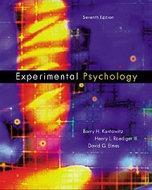 Stock image for Experimental Psychology: Understanding Psychological Research [With Infotrac] for sale by ThriftBooks-Dallas
