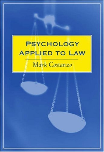 Beispielbild fr Psychology Applied to Law zum Verkauf von Better World Books