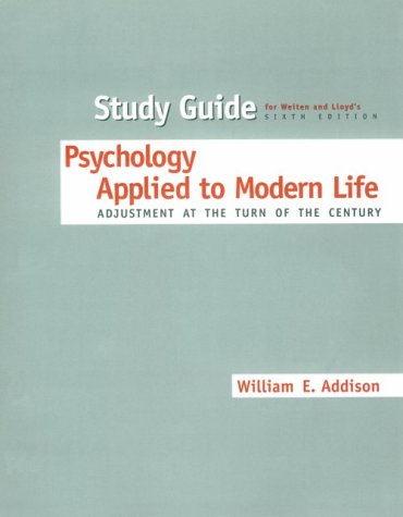 Stock image for Study Guide for Weiten and Lloyds Psychology Applied to Modern Life: Adjustment in the 90s for sale by HPB-Red