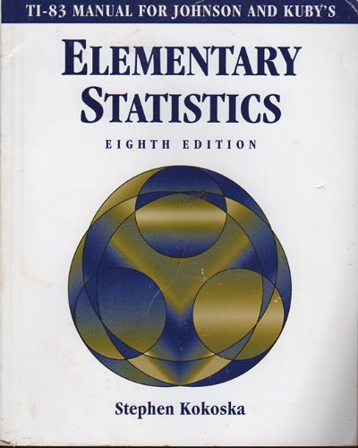 9780534371548: Elementary Stats Ti 83 Mnl