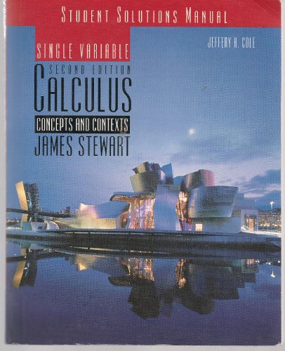 Stock image for Student Solutions Manual for Stewart's Single Variable Calculus: Concepts and Contexts (with CD), 2nd for sale by SecondSale