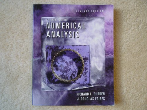 9780534382179: Numerical Analysis: Student Guide (Mathematics Series)