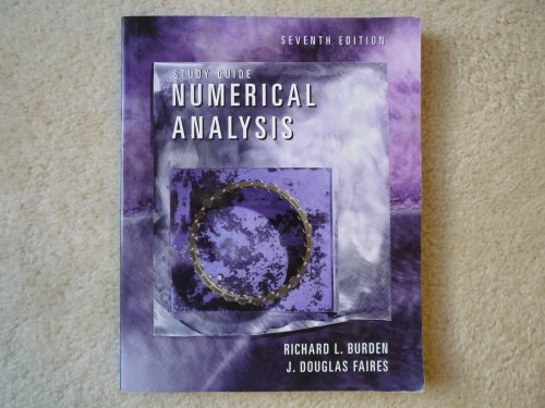 Stock image for Student Study Guide for Burden/Faires Numerical Analysis (Mathematics Series) for sale by HPB-Red