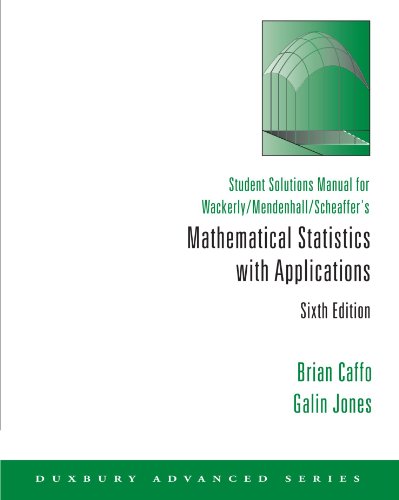 Imagen de archivo de Student Solutions Manual for Wackerly/Mendenhall/Scheaffer S Mathematical Statistics with Applications, 6th a la venta por ThriftBooks-Dallas