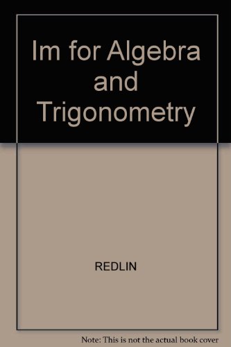 Im for Algebra and Trigonometry (9780534382704) by REDLIN; WATSON; STEWART