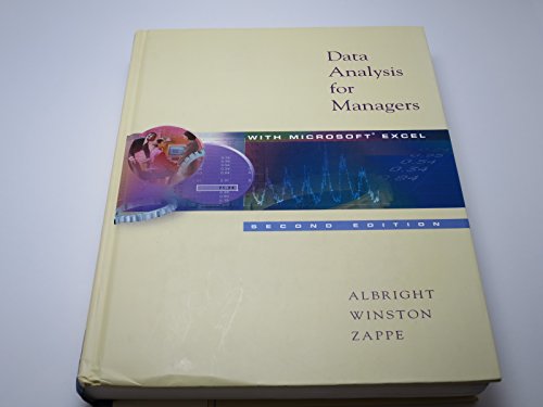 Stock image for Data Analysis for Managers with Microsoft Excel for sale by Better World Books Ltd