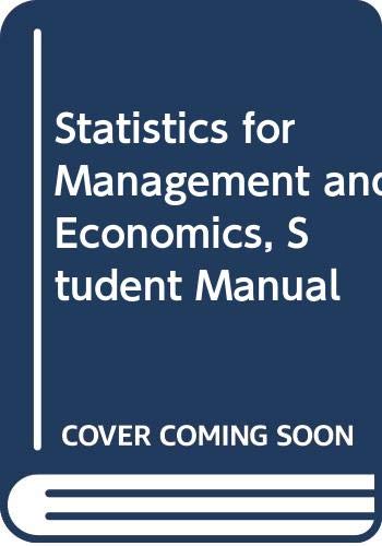 9780534391911: Statistics for Management & Economics