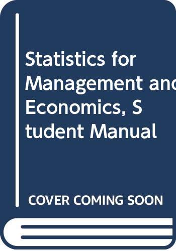 Stock image for Statistics for Management and Economics for sale by Wonder Book